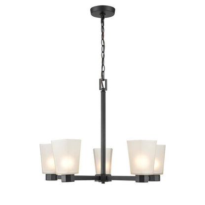 Millennium Lighting Coley 5-Light 25 in. Matte Black Hardwired Chandelier Light