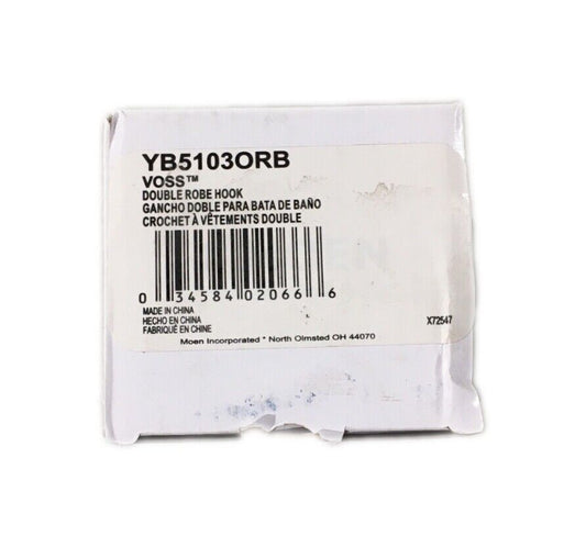 MOEN Voss Double Robe Hook in Oil Rubbed Bronze YB5103ORB