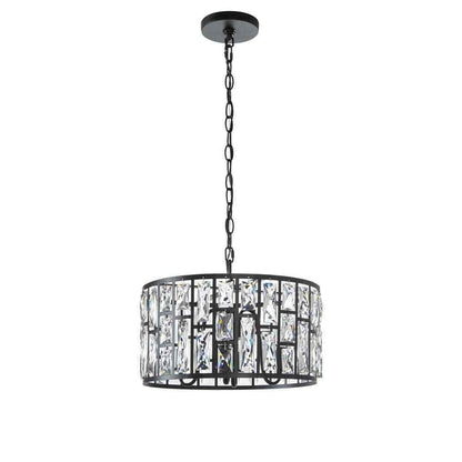 Home Decorators Collection Kristella 4-Light Black Crystal Chandelier 30686-HBB