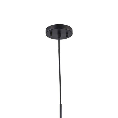 Bel Air Lighting Dorina 1-Light Black Mason Jar Hanging Kitchen Pendant Light