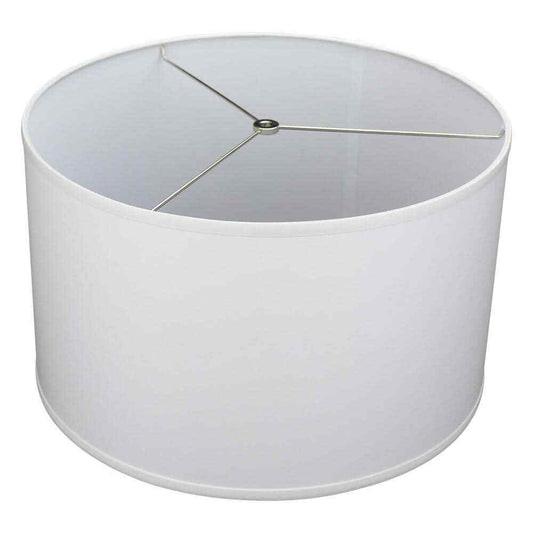 Fenchel Shades 18 in x 18 in. x 12 in. Height Drum Lamp Shade - Linen White