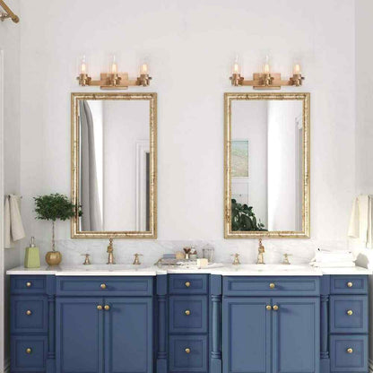 LNC Modern Industrial 3-Light Dark Gold Bathroom Vanity Light