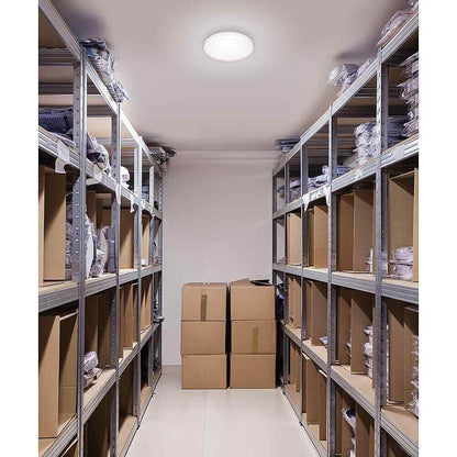 Commercial Electric 12 in White Round Closet Light LED Flush Mount Ceiling Light