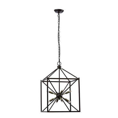 LAZZUR Touques 16 in. 8-Light Modern Matte Oil Rubbed Bronze Pendant