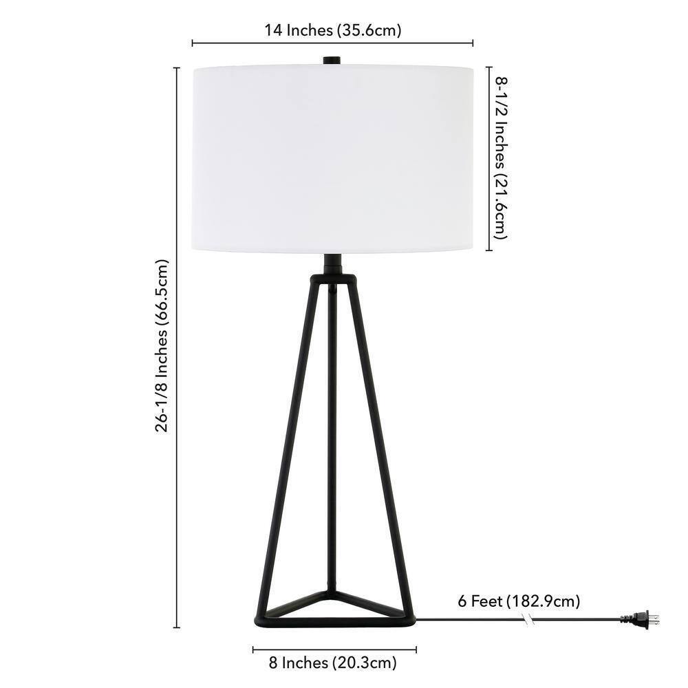 Meyer&Cross Gio 26.13 in. Blackened Bronze Table Lamp