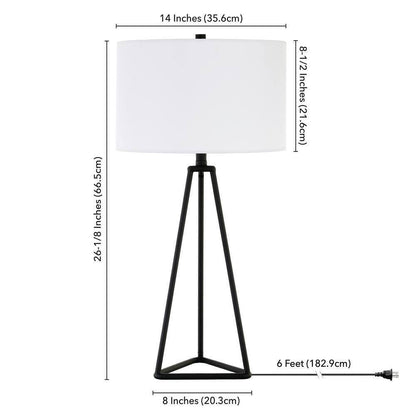 Meyer&Cross Gio 26.13 in. Blackened Bronze Table Lamp