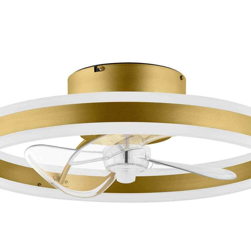 Hampton Bay Preen 20 in. LED Indoor Gold Ceiling Fan with light and remote