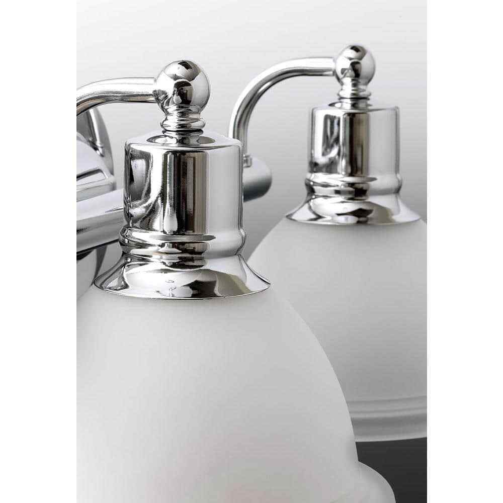 Progress Lighting Madison Polished Chrome Etched Glass Bath Vanity Light