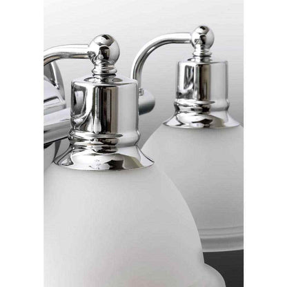 Progress Lighting Madison Polished Chrome Etched Glass Bath Vanity Light