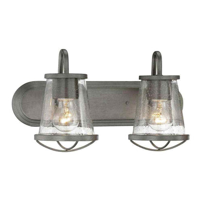 Home Decorators Georgina 18 in. 2-light Weathered Iron Industrial Indoor Vanity