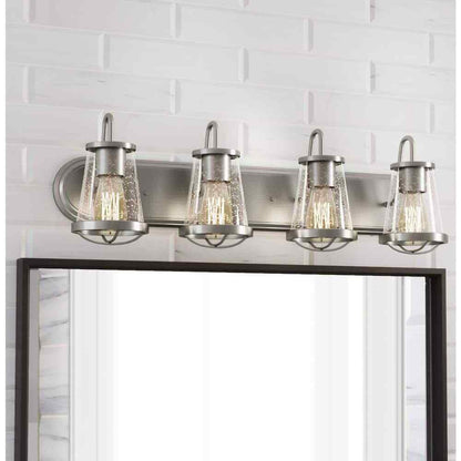 Home Decorators Georgina 30 in. 4-light Brushed Nickel Industrial Indoor Vanity