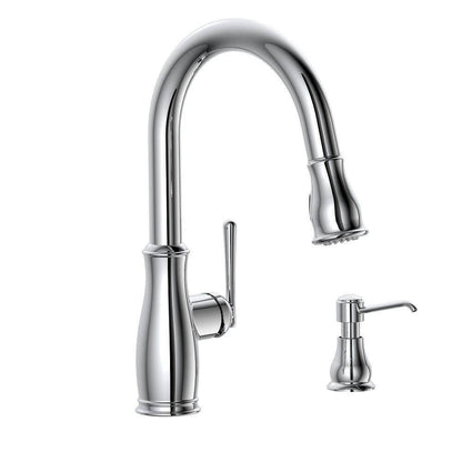 Glacier Bay Kagan Single-Handle Pull-Down Kitchen Faucet w/ Soap Dispenser