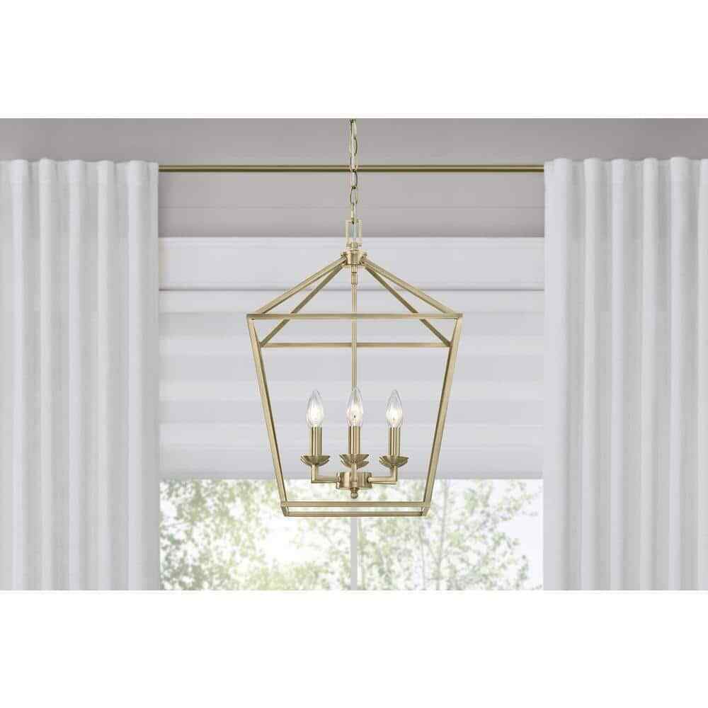 Home Decorators Weyburn 6-Light Brushed Brass Farmhouse Chandelier Light Fixture