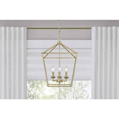 Home Decorators Weyburn 6-Light Brushed Brass Farmhouse Chandelier Light Fixture