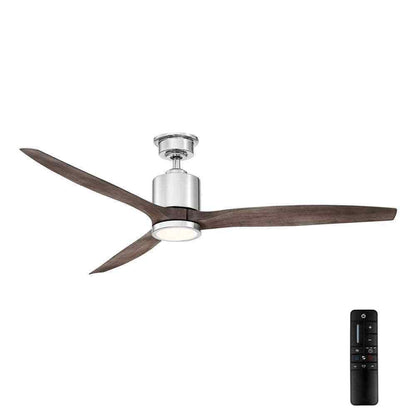 Home Decorators Triplex 60 in. LED Polished Nickel Ceiling Fan w/ Light