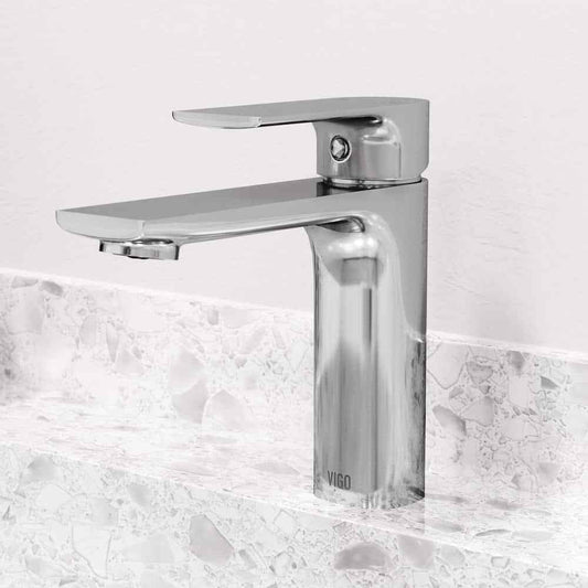 VIGO Davidson Single Handle Single-Hole Bathroom Faucet in Chrome VG01043CH