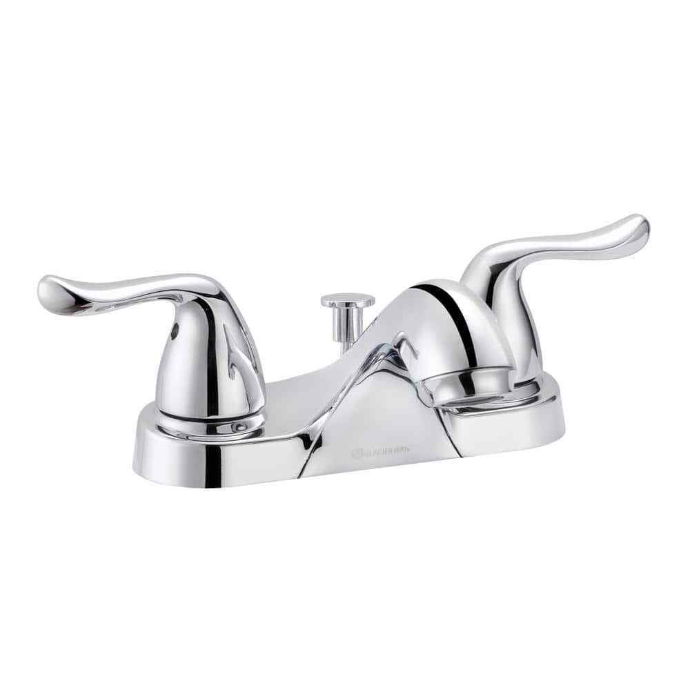 Glacier Bay Constructor 4 in. Centerset 2-Handle Bathroom Faucet in Chrome