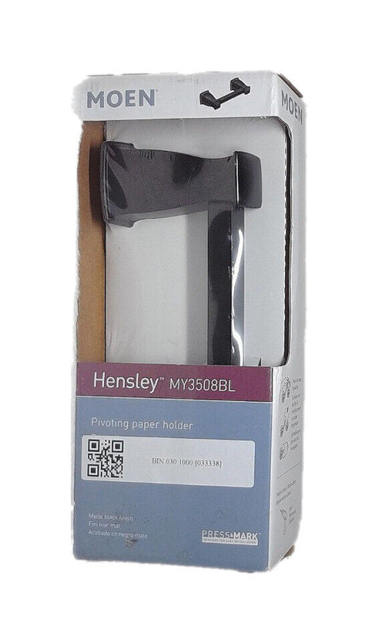 MOEN Hensley Pivoting Double Post Toilet Paper Holder Matte Black
