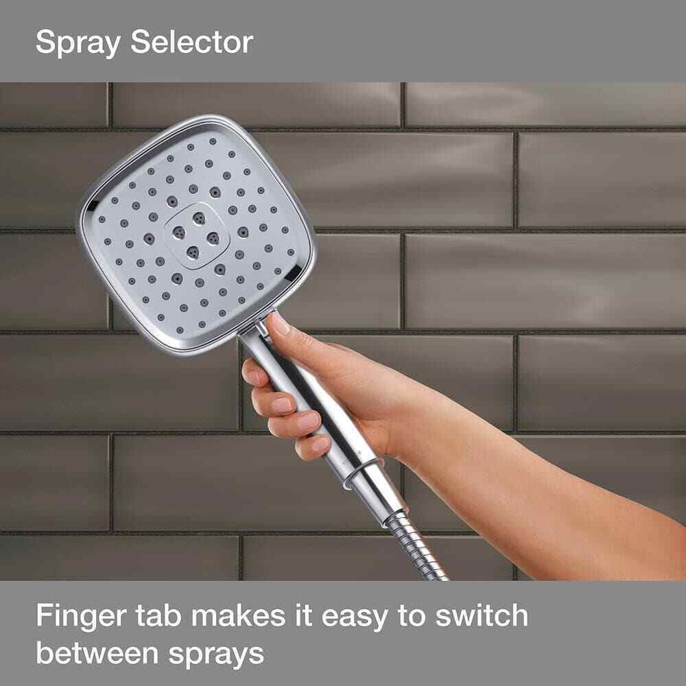 KOHLER Fordra 3-Spray Patterns Wall Mount Handheld Shower Head K-R27512-G-CP
