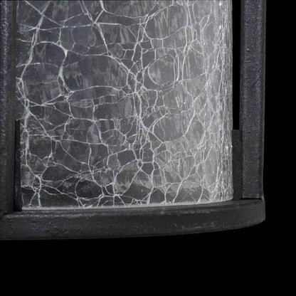 Home Decorators Westbury Aged Iron LED Outdoor Wall Light Fixture Crackled Glass