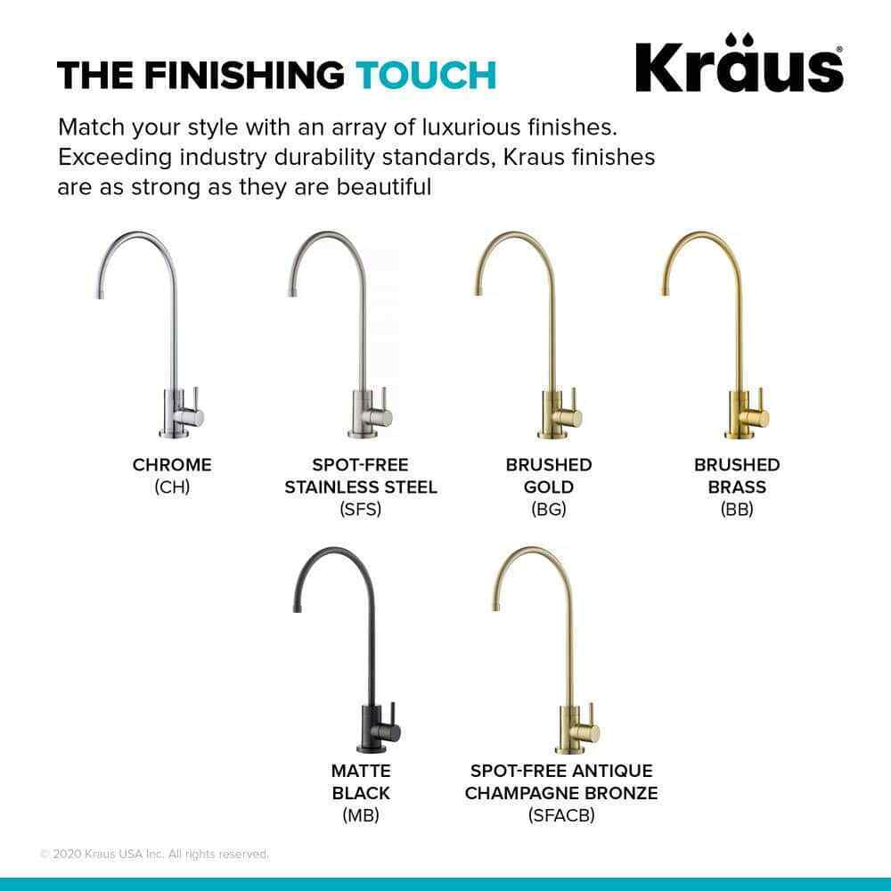 KRAUS Purita Single Handle 100% Lead-Free Beverage Faucet in Chrome FF-100CH