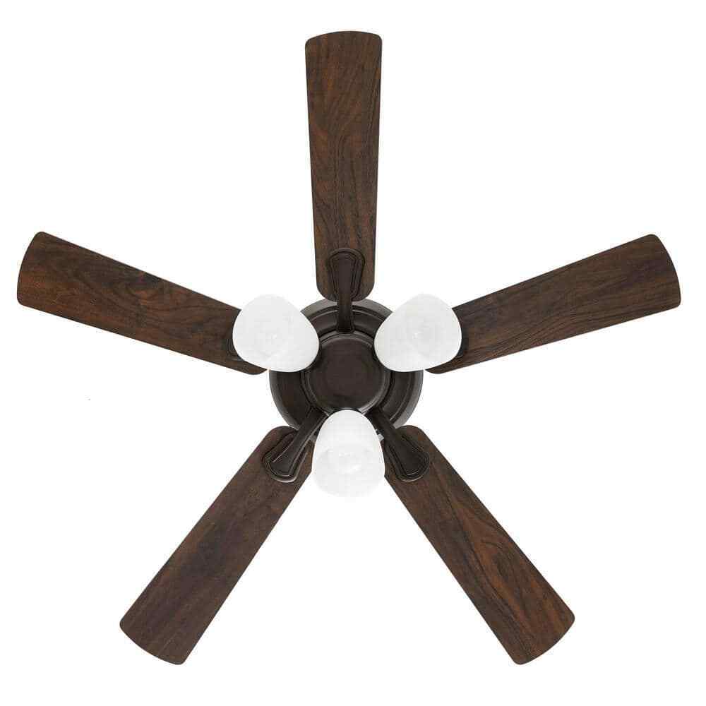 Hampton Bay Riley 44 in. Indoor LED Bronze Ceiling Fan w/Remote + Light Kit