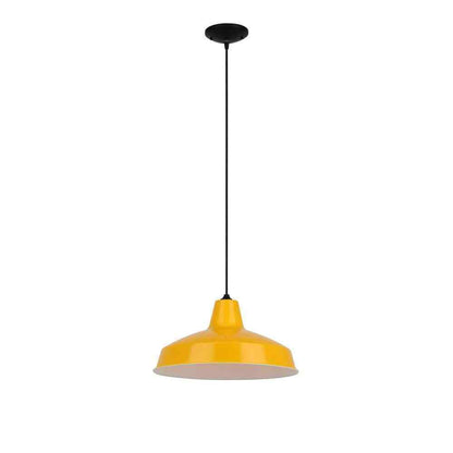 Hampton Bay 1-Light Yellow Warehouse Pendant Light with Metal Shade AF-1032R/YL