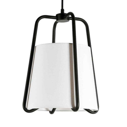 Meyer&Cross Marduk 1-Light Blackened Bronze Contemporary Fabric Pendant
