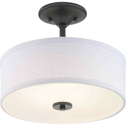 Progress Lighting Inspire Collection Graphite Integrated LED Semi-Flush Mount
