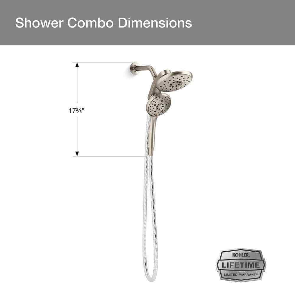 KOHLER Claro 1-Spray Dual Wall Mount Fixed and Handheld Shower Head 1.75 GPM