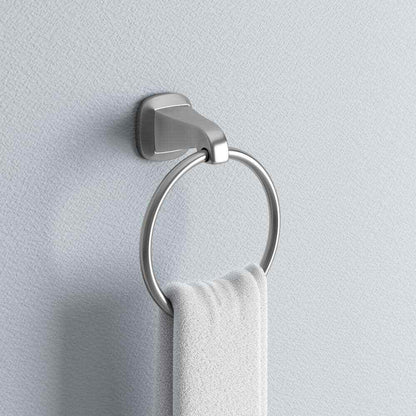 ARISTA Belding Collection Towel Ring in Satin Nickel