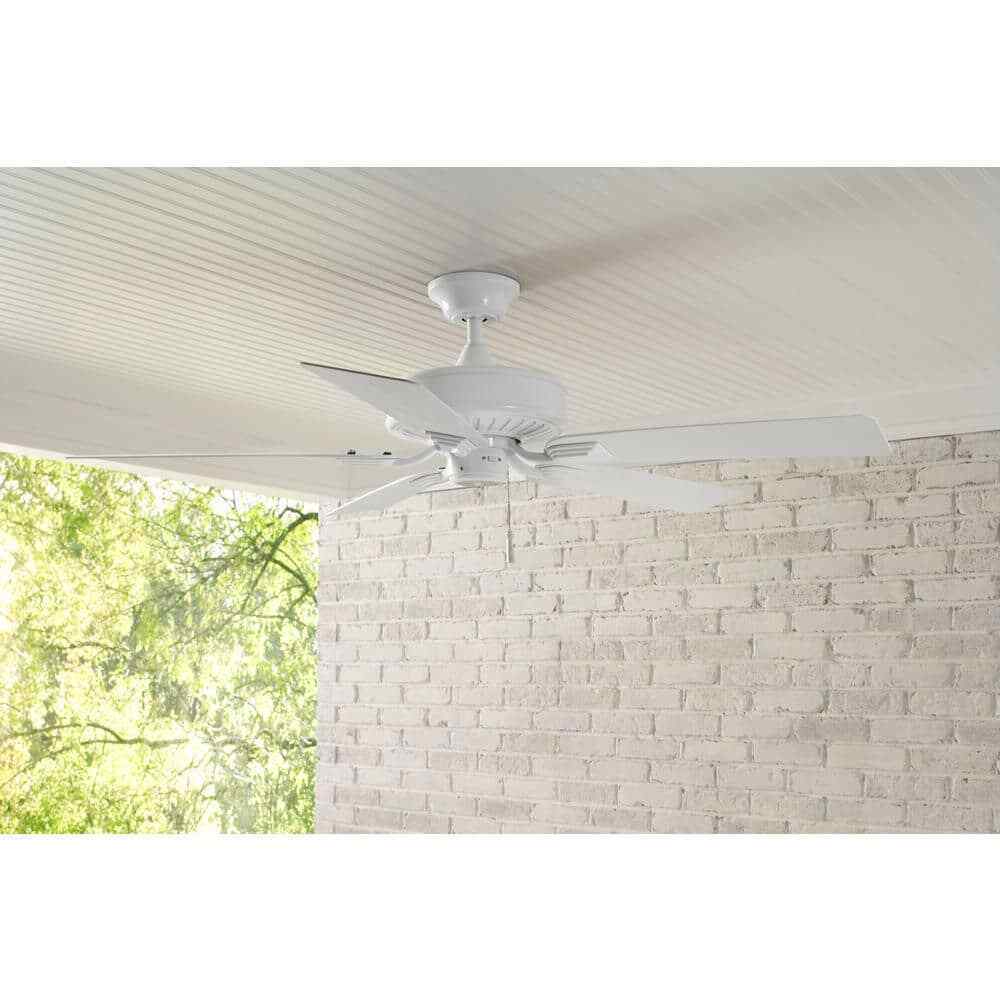 Hampton Bay Barrow Island 52 in. Indoor/Outdoor Wet Rated White Ceiling fan