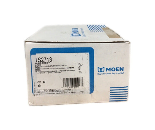 MOEN 90 Degree Posi-Temp Single-Handle Tub and Shower Faucet Trim Kit in Chrome