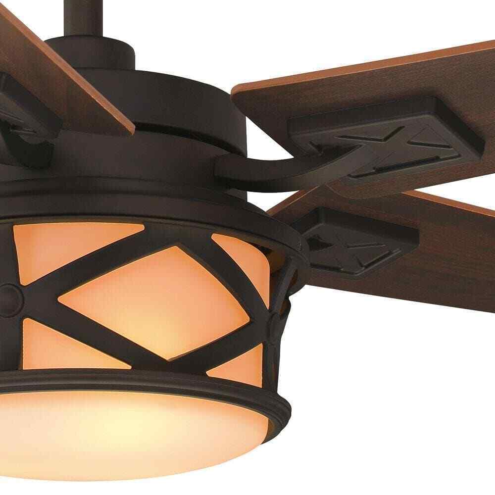 Home Decorators Copley 52 in. Indoor/Outdoor LED Bronze Ceiling Fan w Light Kit