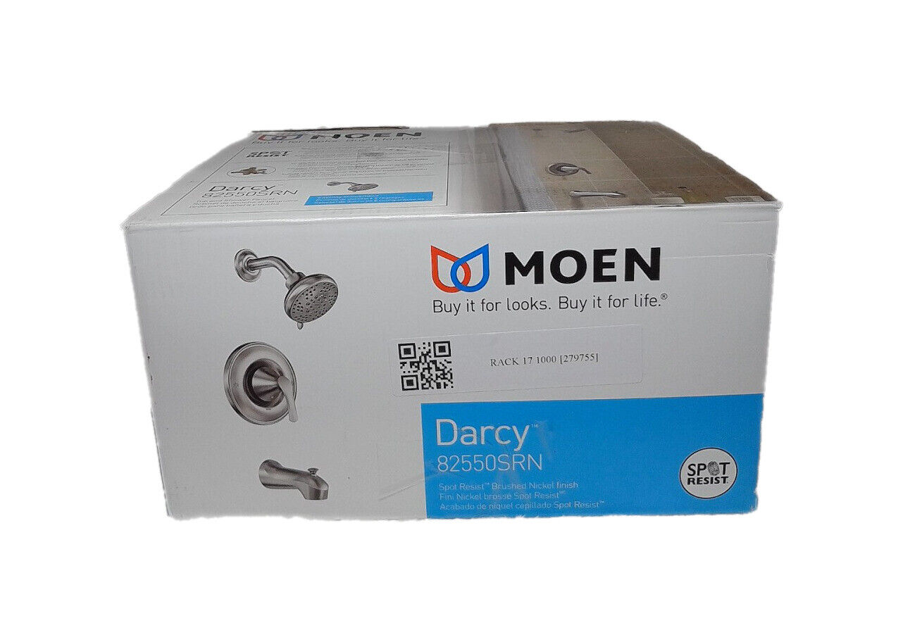 MOEN Darcy Single-Handle 5-Spray 1.75 GPM Tub and Shower Faucet Brushed Nickel