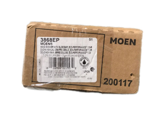 MOEN 1-Spray Eco-Performance 4 in. Hand Shower with Slide Bar in Chrome 3868EP