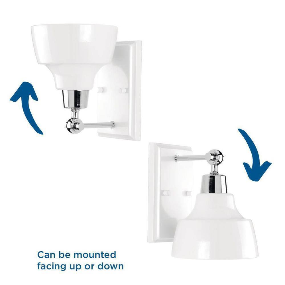 Progress Lighting Bramlett Collection 1-Light Polished Chrome Vanity Light