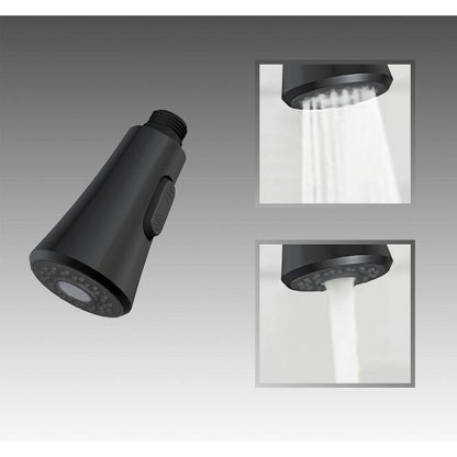 Cartway Single-Handle Pull-Down Sprayer Kitchen Faucet in Matte Black D001O