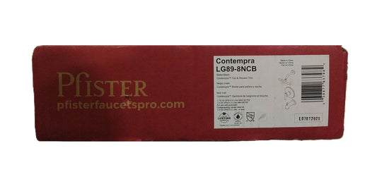 Pfister Contempra 1-Handle Tub and Shower Faucet Trim Kit in Matte Black