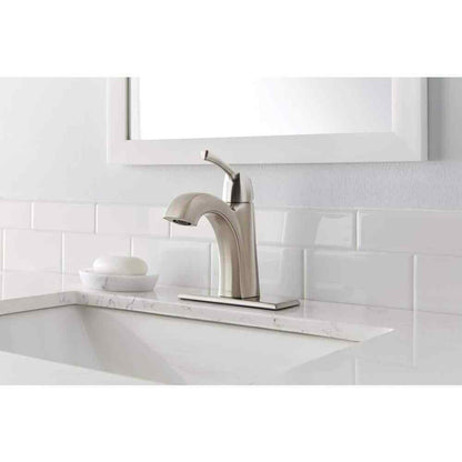 Glacier Bay Calandine Single Handle Single Hole Bathroom Faucet Brushed Nickel