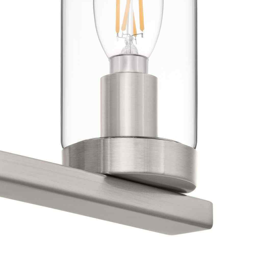 Hampton Bay Loveland 10.5" 2-Light Brushed Nickel Bathroom Vanity Light Fixture