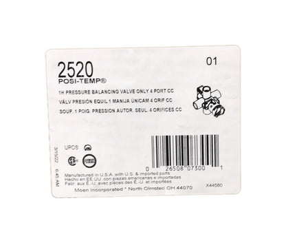 MOEN 2520 Brass Rough-In Posi-Temp Pressure-Balancing Cycling Tub/Shower Valve