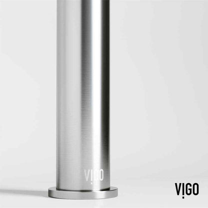 VIGO Apollo Single Handle Single-Hole Bathroom Vessel Faucet in Brushed Nickel