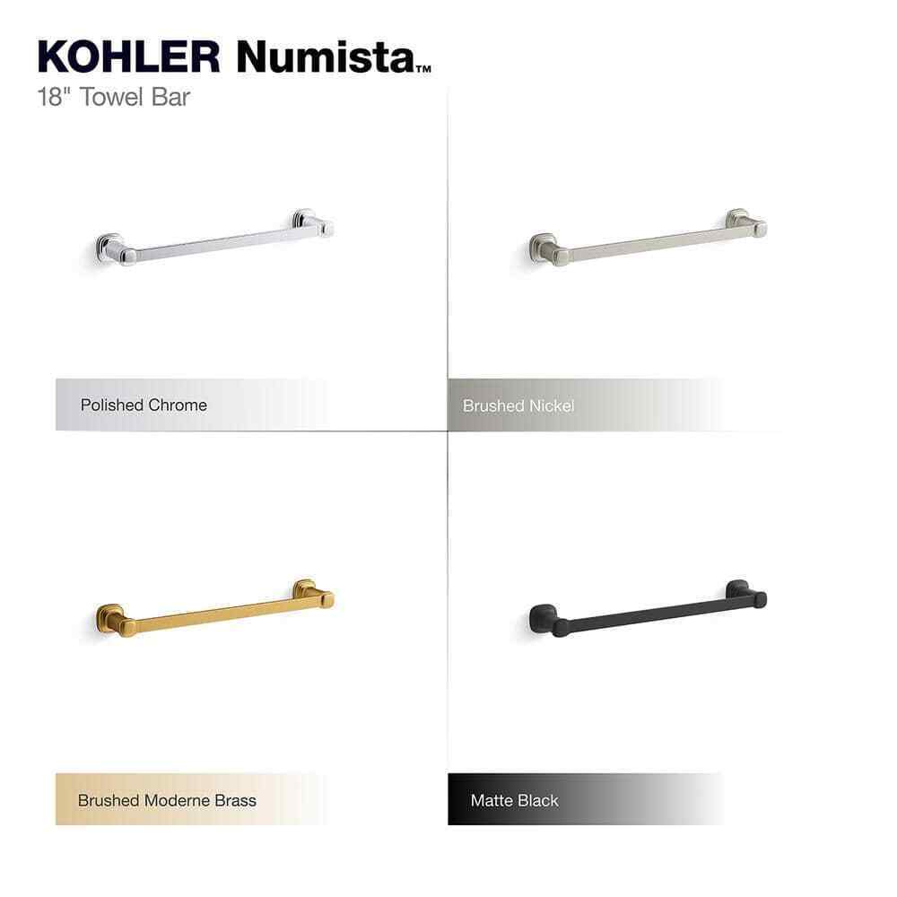 KOHLER Numista 18 in. Towel Bar in Polished Chrome R30661-CP