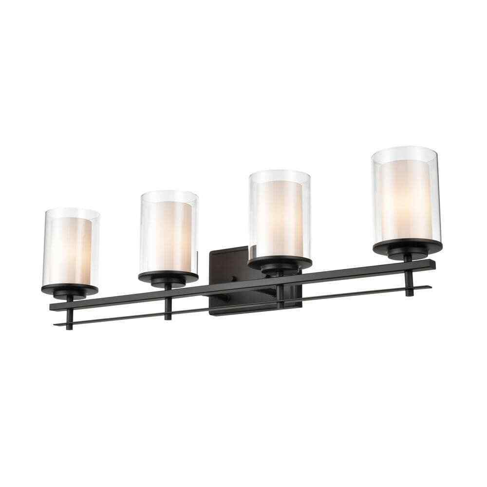 Millennium Lighting 31 in. 4-Light Matte Black Bathroom Vanity Light 5504-MB
