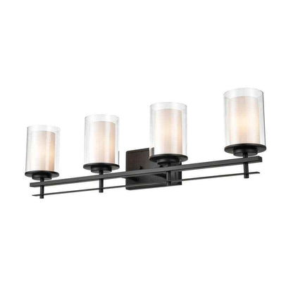 Millennium Lighting 31 in. 4-Light Matte Black Bathroom Vanity Light 5504-MB