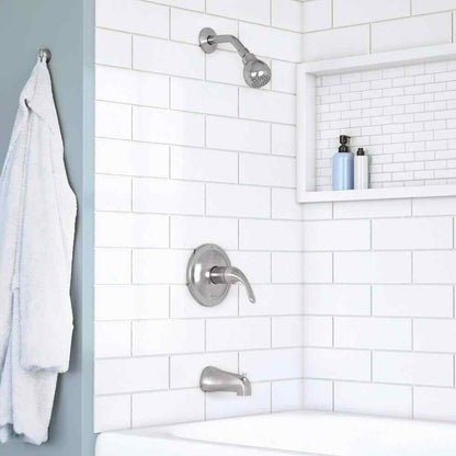 Glacier Bay Builders Single Handle 1-Spray Tub and Shower Faucet Brushed Nickel