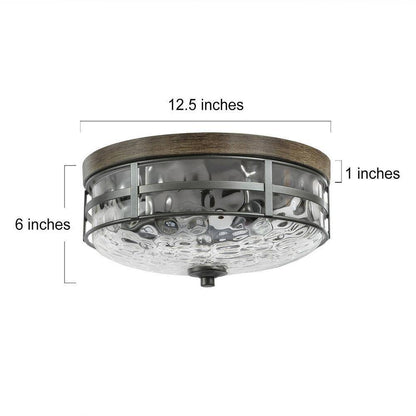 Uolfin Modern Farmhouse Ceiling Light Maya 3-Light Black Kitchen Flush Mount