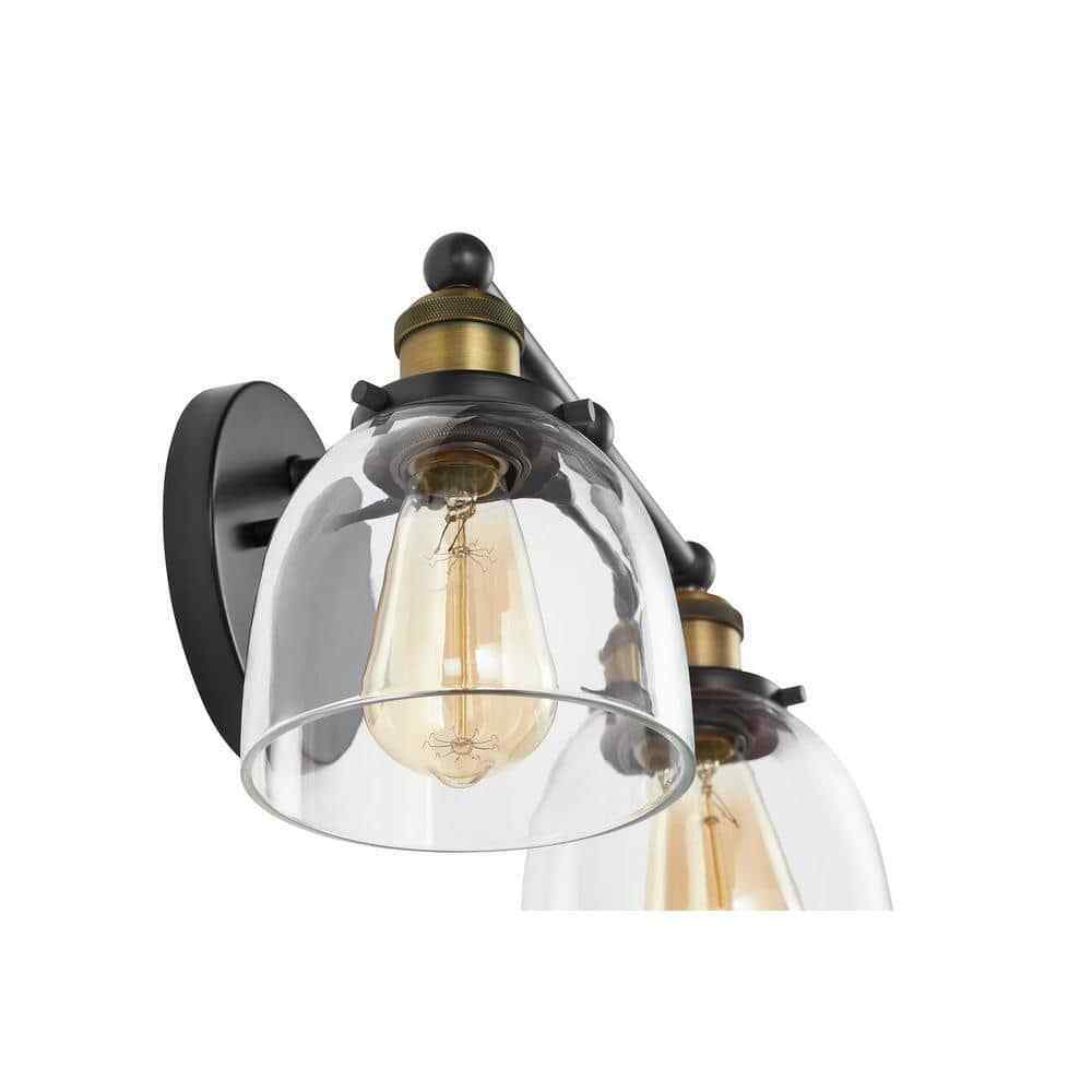 Home Decorators Collection Evelyn 2 Light Bronze Modern Bathroom Vanity Light