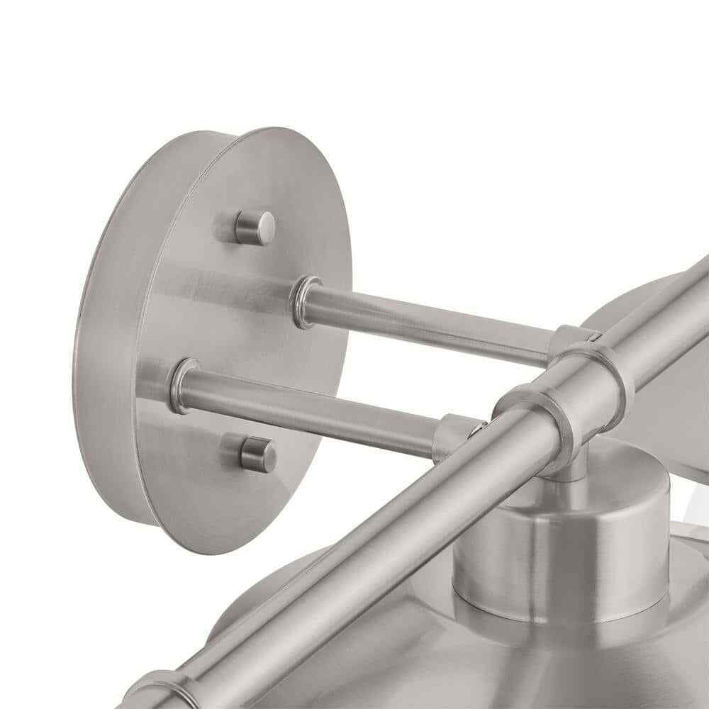 Hampton Bay Northmoore 26 in. 3-Light Brushed Nickel Bathroom Vanity Light